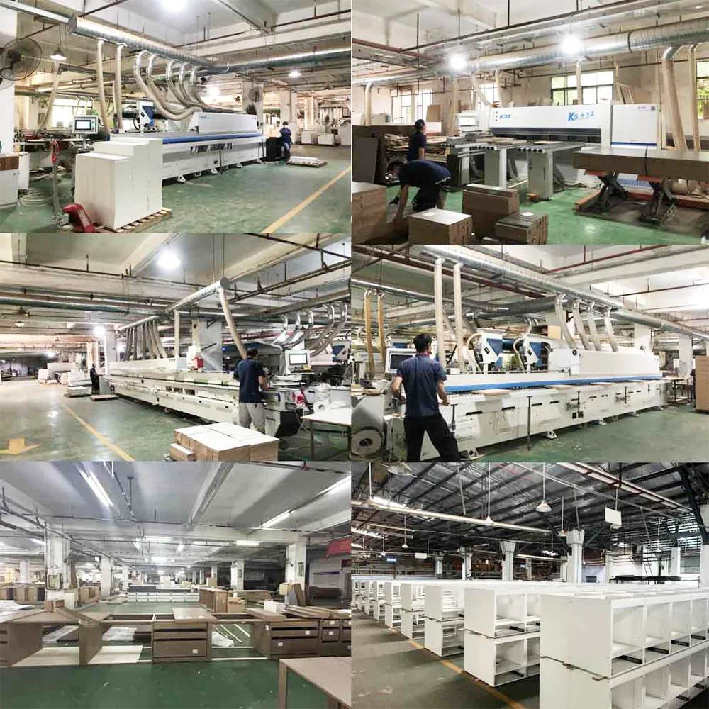 J&S kitchen cabinet factory production line and manufacturing facility