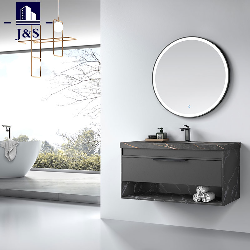 Armadietto da bagno slimline in ciliegio