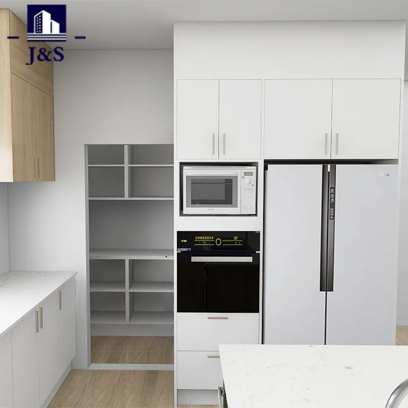 Cucina bicolore legno e bianco